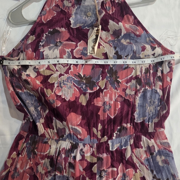 Easel Purple and Blue Floral Jumpsuit - Picture 9 of 9